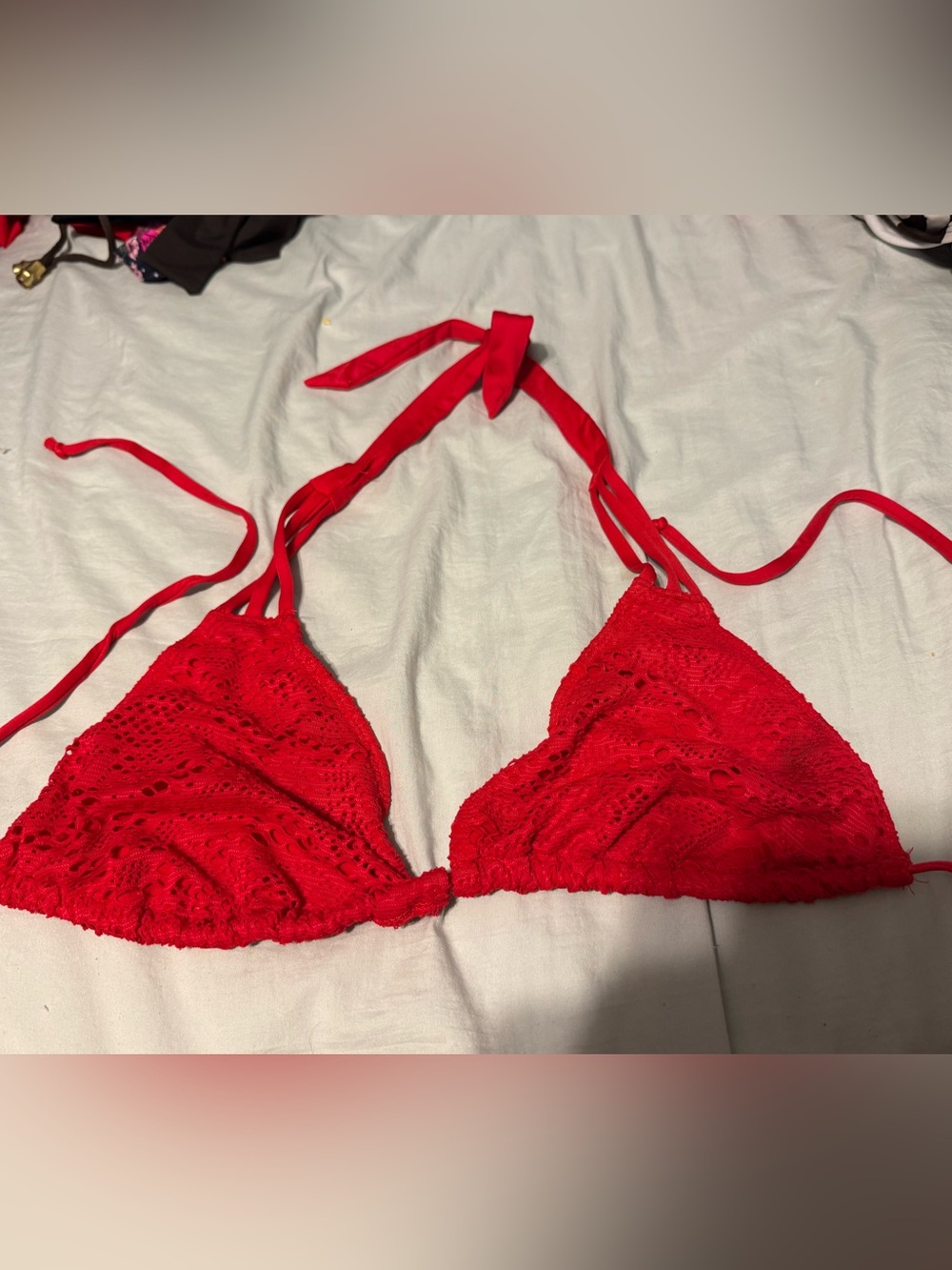 WYLDR Red Lace Triangle Bralette